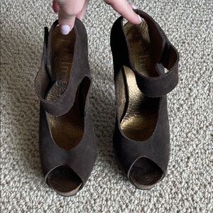 Pedro Garcia - Elegant Brown Peep-Toe Women's Shoes